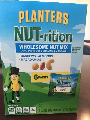 Planters Nut-Rition Wholesome Nut Mix, 7 Count, 7.5 Oz