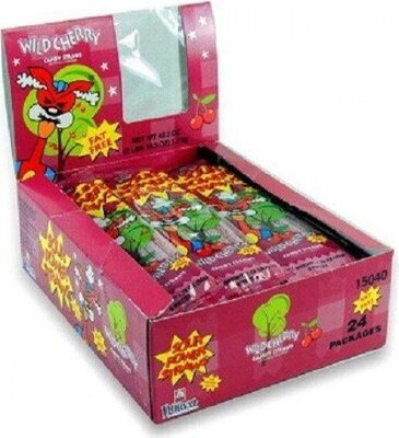 Wild Cherry Candy Straws, Artificially Flavored
