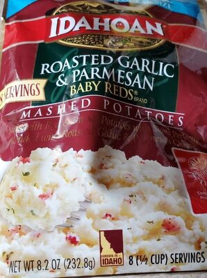 Baby Reds Roasted Garlic & Parmesan Mashed Potatoes Made With Red & Russet Potatoes With Skins, Baby Reds Roasted Garlic & Parmesan