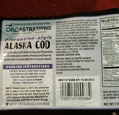 Florentine-Style Alaska Cod, Florentine-Style