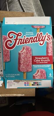 Strawberry Cake Krunch Ice Cream Bar, Vanilla; Strawberry