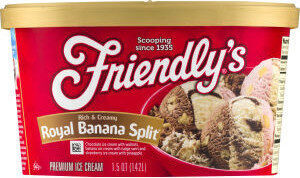 Royal Banana Split Premium Ice Cream, Chocolate; Banana; Strawberry