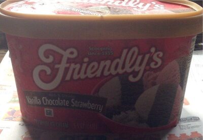 Vanilla Chocolate Strawberry Premium Ice Cream, Vanilla; Chocolate; Strawberry