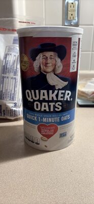 Quaker Oats Heart Healthy Quick 1-Minute  Oats 42 Ounce Paper Canister