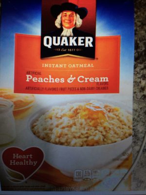 Peaches & Cream Flavored Instant Oatmeal, Peaches & Cream