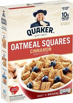 Cinnamon Oatmeal Squares Crunchy Oat Cereal, Cinnamon