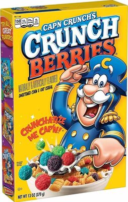 Cap'n Crunch's Crunch Berries Sweetened Corn & Oat Cereal 13 Ounce Paper Box