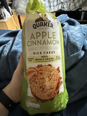 Quaker Rice Cakes Apple Cinnamon 6.53 Ounce Plastic Bag