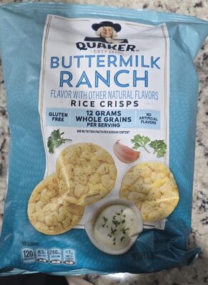 Quaker Rice Crisps, Buttermilk Ranch, 6.06 oz bag