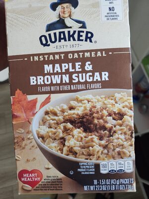 Maple & Brown Sugar Instant Oatmeal, Maple & Brown Sugar