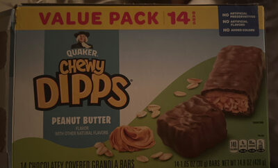 Peanut Butter Chocolatey Covered Granola Bars, Chocolate; Peanut Butter