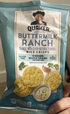 Quaker Popped Rice Crisps Ranch