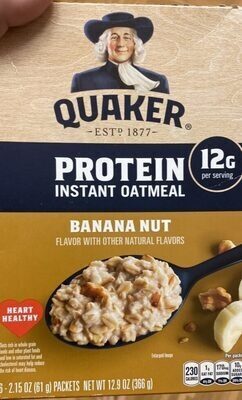 Quaker Select Starts Protein Banana Nut (6 - 2.15 Ounce) 12.9 Ounce 6 Pack Paper Packet