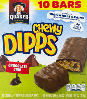 Real Chocolate Chips Chocolatey Covered Granola Bars, Chocolate Chip