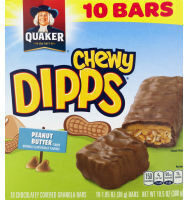 Quaker Chewy Dipps Peanut Butter (10-1.05 Oz) 10.5 Ounce 10 Pack Bag in Box