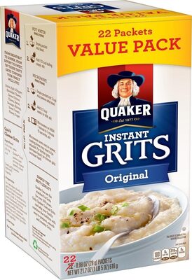 Quaker Instant Grits Original (22-0.98 Ounce) 21.7 Ounce 22 Count Paper Pouch