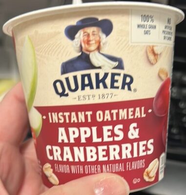 Quaker Instant Oatmeal Apples & Cranberries 1.79 Oz Cup