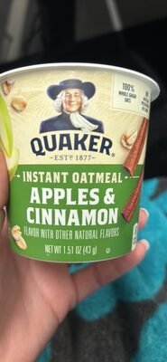 Quaker Instant Oatmeal Apples & Cinnamon Flavor 1.51 Oz