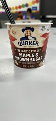 Quaker Instant Oatmeal Maple & Brown Sugar 1.69 Oz Cup