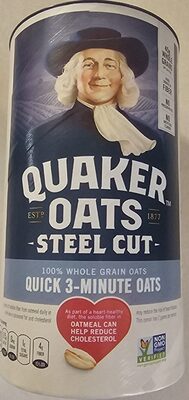 Quaker Steel Cut Whole Grain Oats Quick 3-Minute Oats 25 Oz