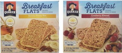 Cranberry Almond Baked Flats Crispy Snack Bars, Cranberry Almond