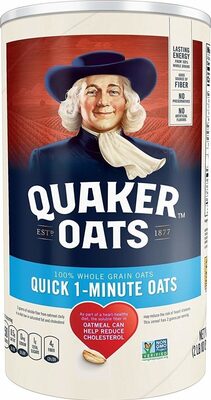 Quaker Whole Grain Oats Quick 1-Minute Oats 42 Oz