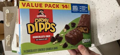 Chocolate Chip Chewy Dipps Chocolatey Covered Granola Bars, Chocolate Chip