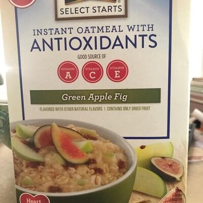 Green Apple Fig Flavor Instant Oatmeal With Antioxidants, Green Apple Fig