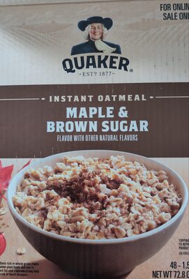 Maple & Brown Sugar Flavor Instant Oatmeal, Maple & Brown Sugar