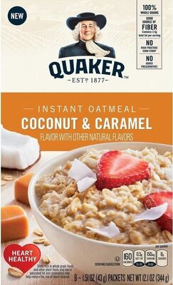 Coconut & Caramel Flavor Instant Oatmeal, Coconut & Caramel