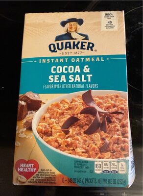 Cocoa & Sea Salt Instant Oatmeal, Cocoa & Sea Salt