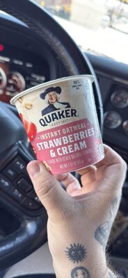 Strawberries & Cream Flavor Instant Oatmeal, Strawberries & Cream