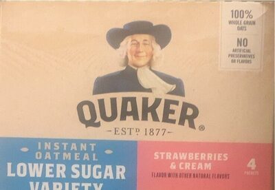 Quaker Lower Sugar Instant Oatmeal, 1.05 Oz, 10 Count