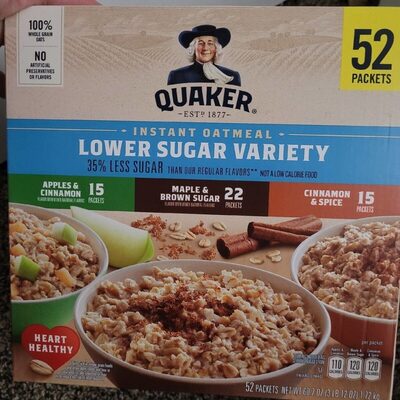 Lower Sugar Variety Instant Oatmeal 