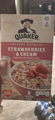 Strawberries & Cream Flavor Instant Oatmeal, Strawberries & Cream