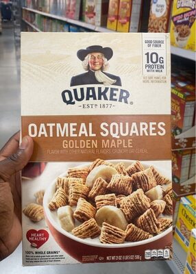 Golden Maple Flavor Oatmeal Squares Crunchy Oat Cereal, Golden Maple
