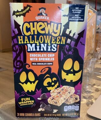 Chewy Halloween Minis Chocolate Chip With Sprinkles Mini Granola Bars