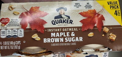 Maple & Brown Sugar Instant Oatmeal, Maple & Brown Sugar