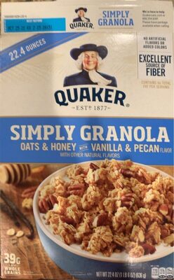 Oats & Honey With Vanilla & Pecan Flavor Simply Granola, Oats & Honey With Vanilla & Pecan