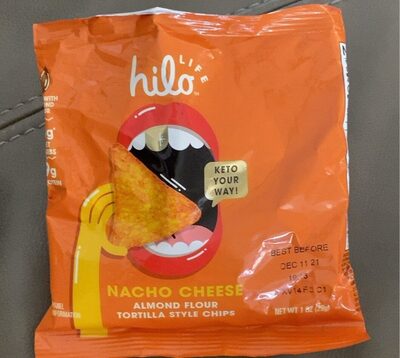 Nacho Cheese Almond Flour Tortilla Style Chips, Nacho Cheese