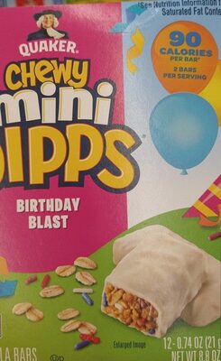 Birthday Blast Mini Granola Bars, Birthday Blast