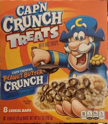 Peanut Butter Treats With Rice Crisps Cereal Bars, Peanut Butter