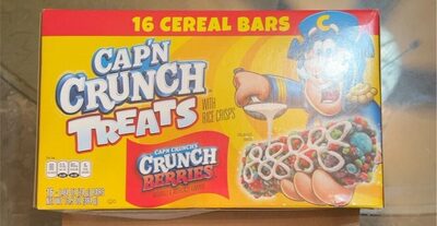 Crunch Berries Flavored Treats With Rice Crisps Cereal Bars, Crunch Berries