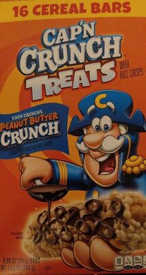 Peanut Butter Flavor Treats With Rice Crisps Cereal Bars, Peanut Butter