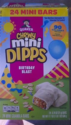 Birthday Blast Mini Granola Bars, Birthday Blast