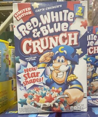 Red, White & Blue Crunch Sweetened Corn & Oat Cereal, Red, White & Blue Crunch