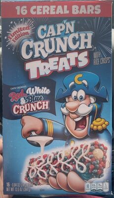 Red, White & Blue Crunch Treats With Rice Crisps Cereal Bars, Red, White & Blue Crunch