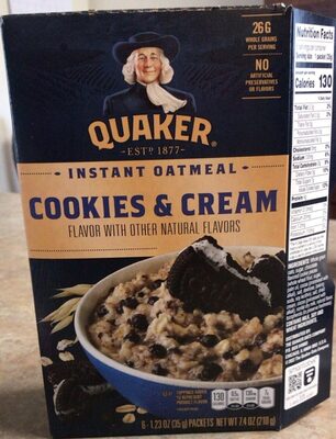 Cookies & Cream Instant Oatmeal, Cookies & Cream