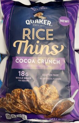 Cocoa Crunch Rice Thins Rice & Corn Snack, Cocoa