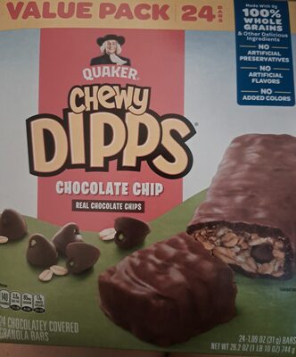 Chocolate Chip Chocolatey Covered Granola Bars, Chocolate Chip